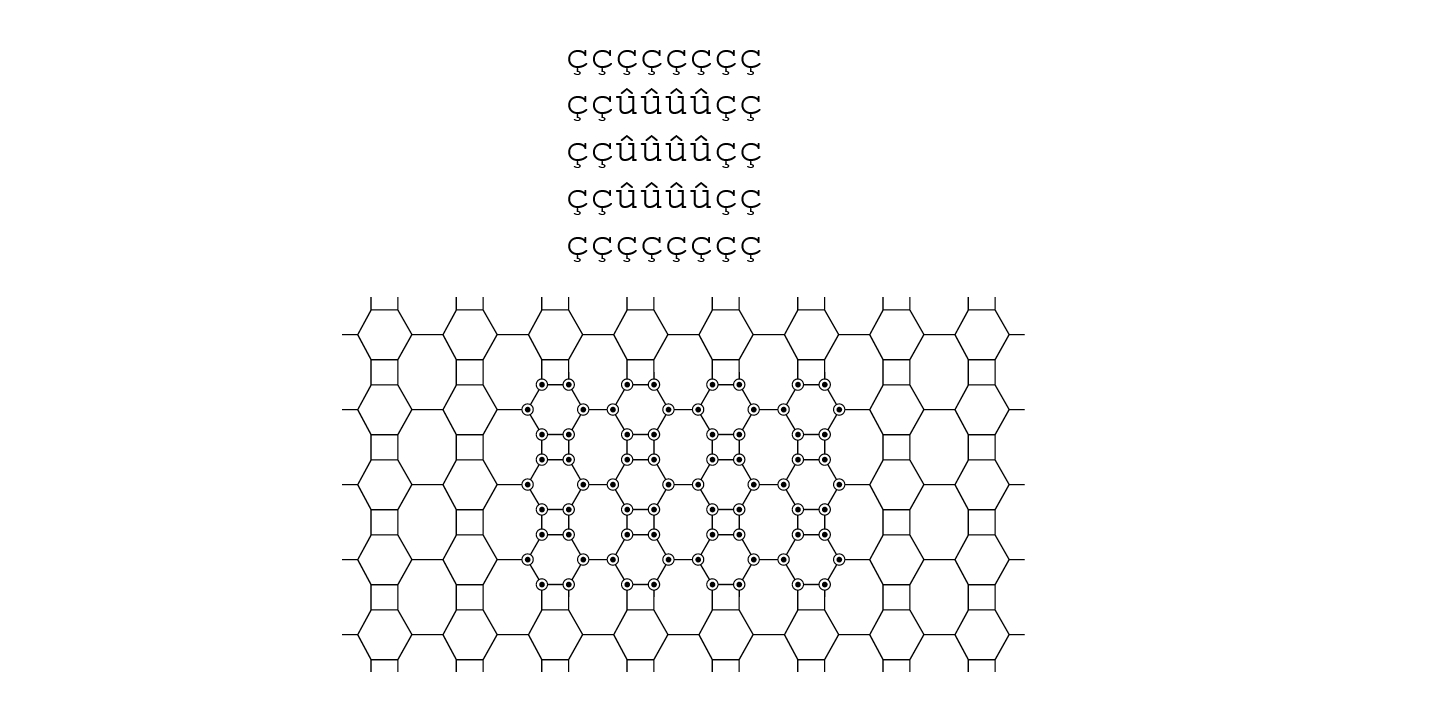 Przykładowa czcionka Hex Braille #2